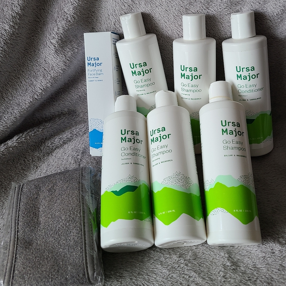Ursa Major shampoo conditioner face balm